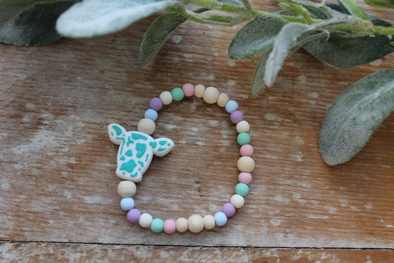 Turquoise Spotted Heifer -- Bovine Bestie Bracelet