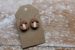 Mini Hereford Cow Head Studs