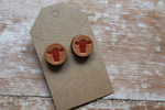Mini Red Cow Head Studs