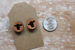 Mini Black Cow Head Studs