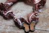 Rose Gold Leather Butterfly Bandana Choker