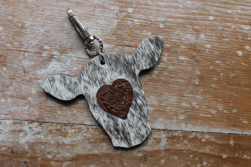Happy Heifer Heart Purse Charm