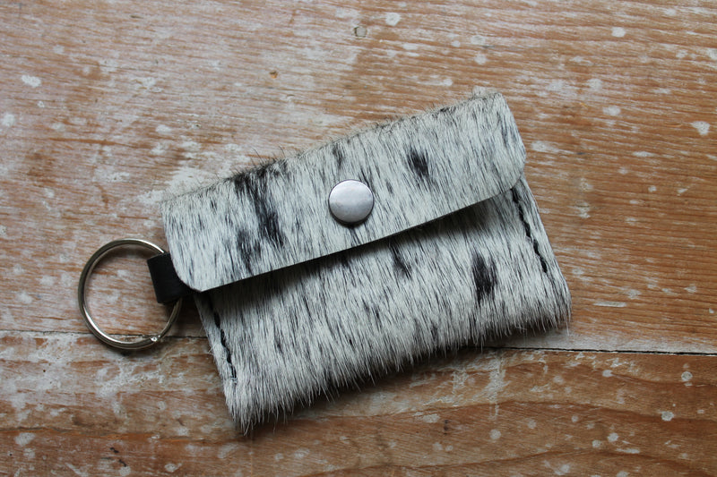 Cowhide Fluffy Pouch