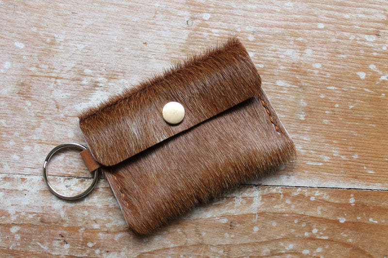 Cowhide Fluffy Pouch
