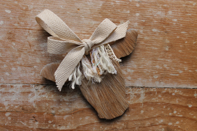 Boho Highland Heifer Ornament