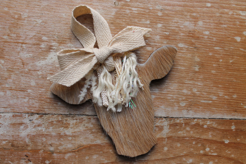 Boho Highland Heifer Ornament