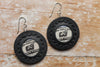 Vintage Angus Button Earrings 1.5 inch