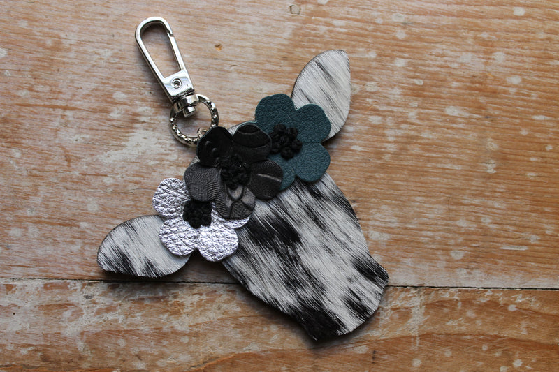 Happy Heifer Flower Crown Purse Charm